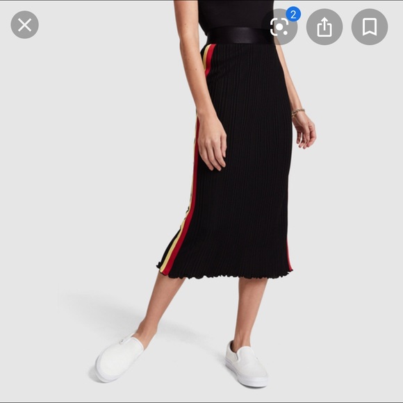 Ellery DASHA STRIPE RIB-KNIT SKIRT sz 10AU / SM US - Picture 2 of 7